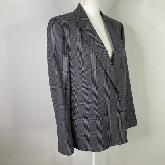 Vintage Burberrys Womens Jacket nordstrom tailored Wool Blazer Union Made in USA - Picture 4 of 13